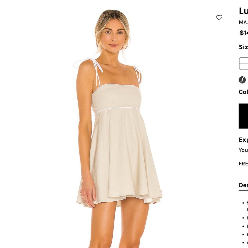 NWOT Majorelle Lucy Mini Dress Small